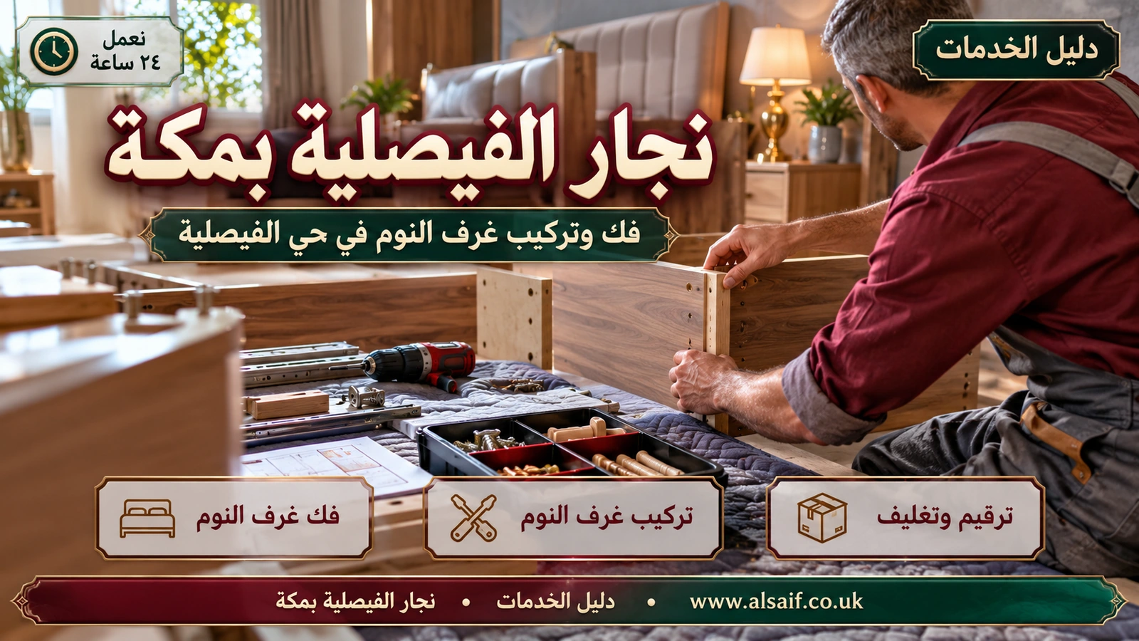 فك وتركيب غرف النوم في حي الفيصلية