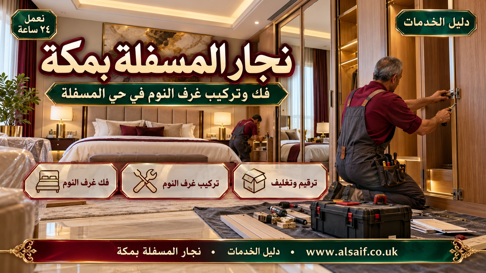 فك وتركيب غرف النوم في حي المسفلة