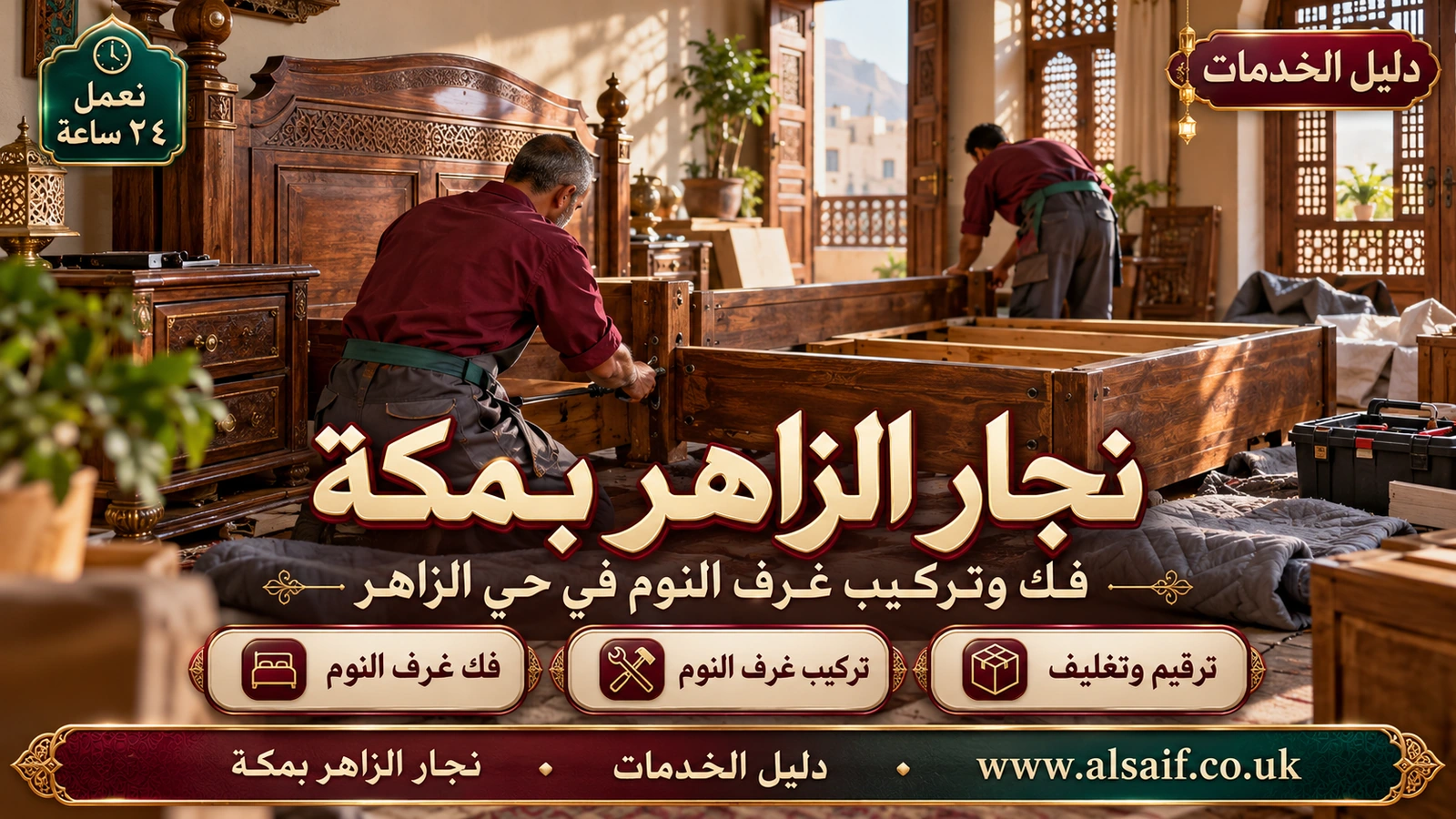 فك وتركيب غرف النوم في حي الزاهر