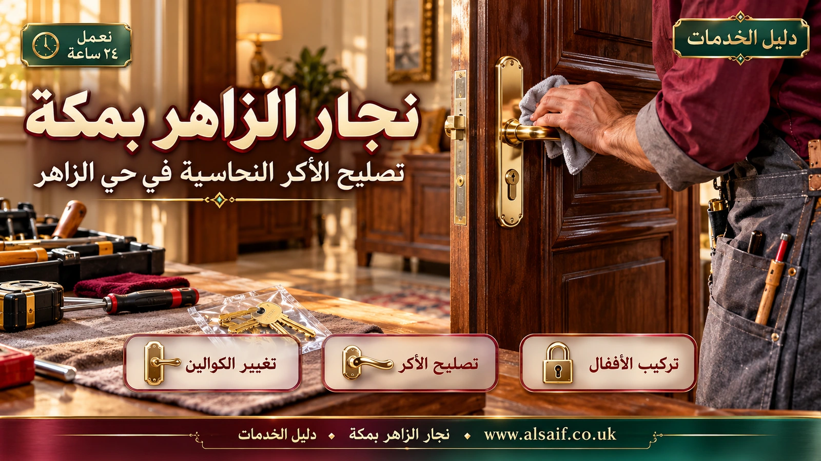 تصليح الأكر النحاسية في حي الزاهر