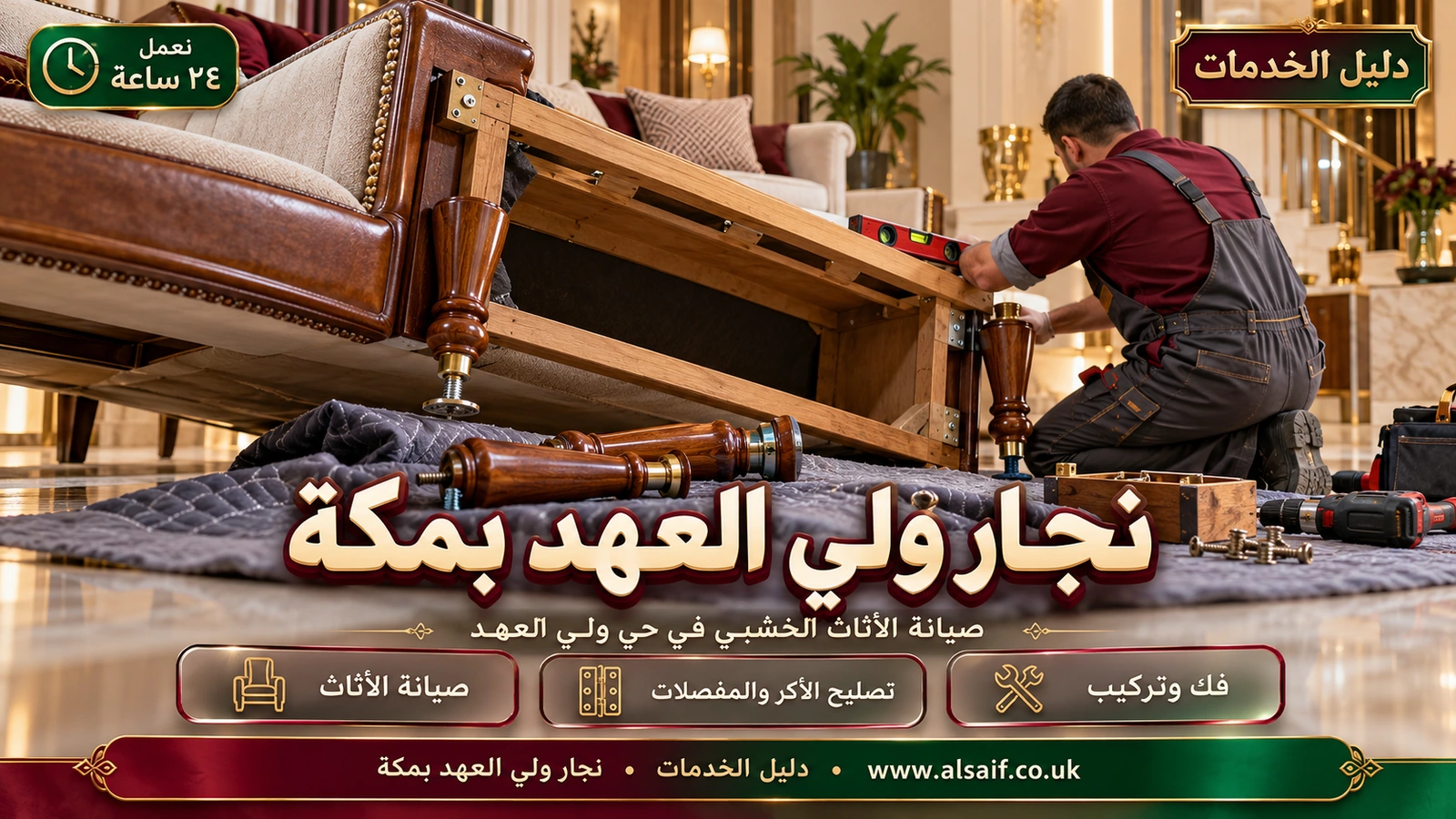 نجار مكة ولي العهد | 0562943779 ◈ تركيب إيكيا وغرف النوم وتصليح الأقفال والأبواب