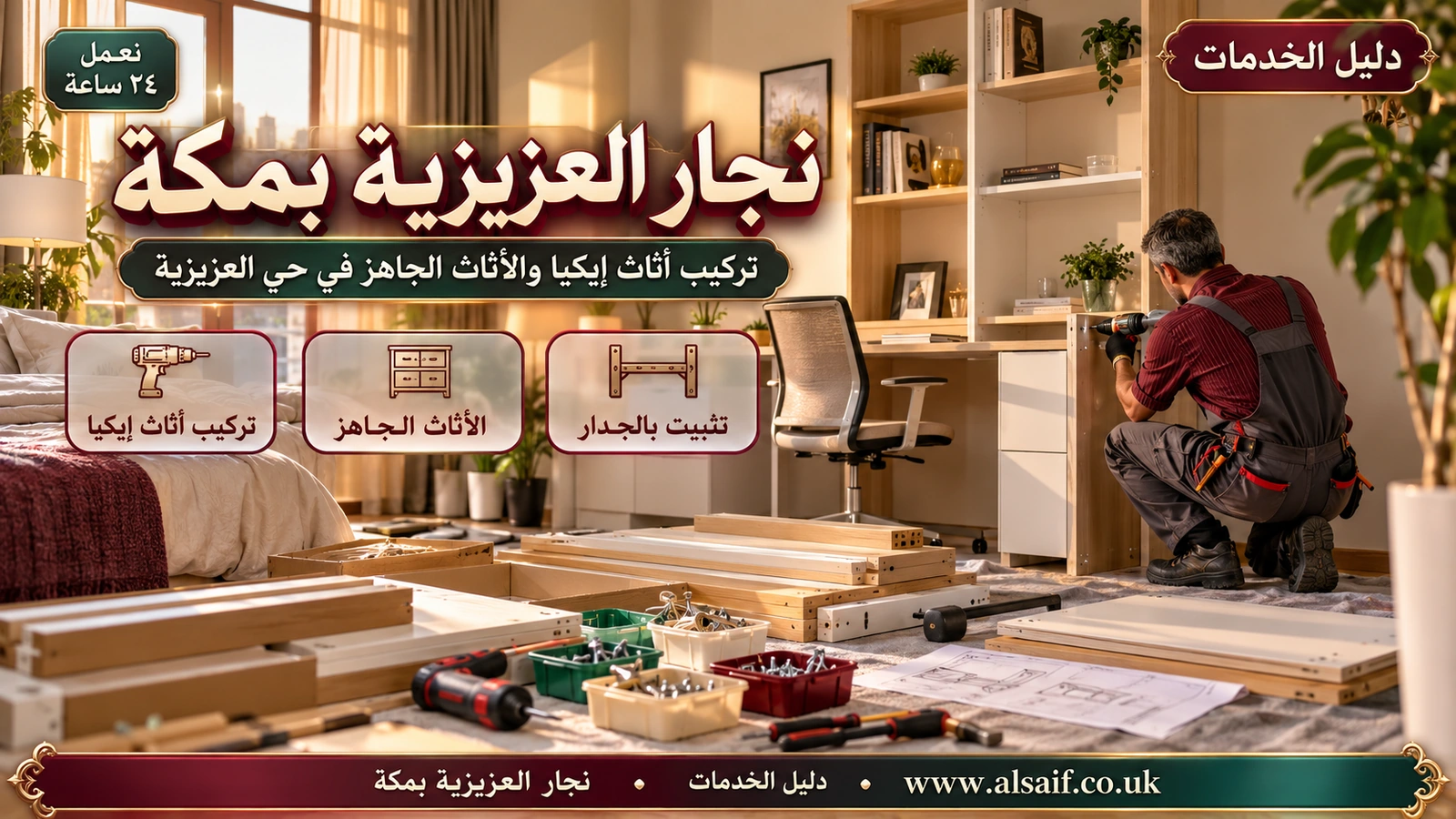 تركيب أثاث إيكيا والأثاث الجاهز في حي العزيزية