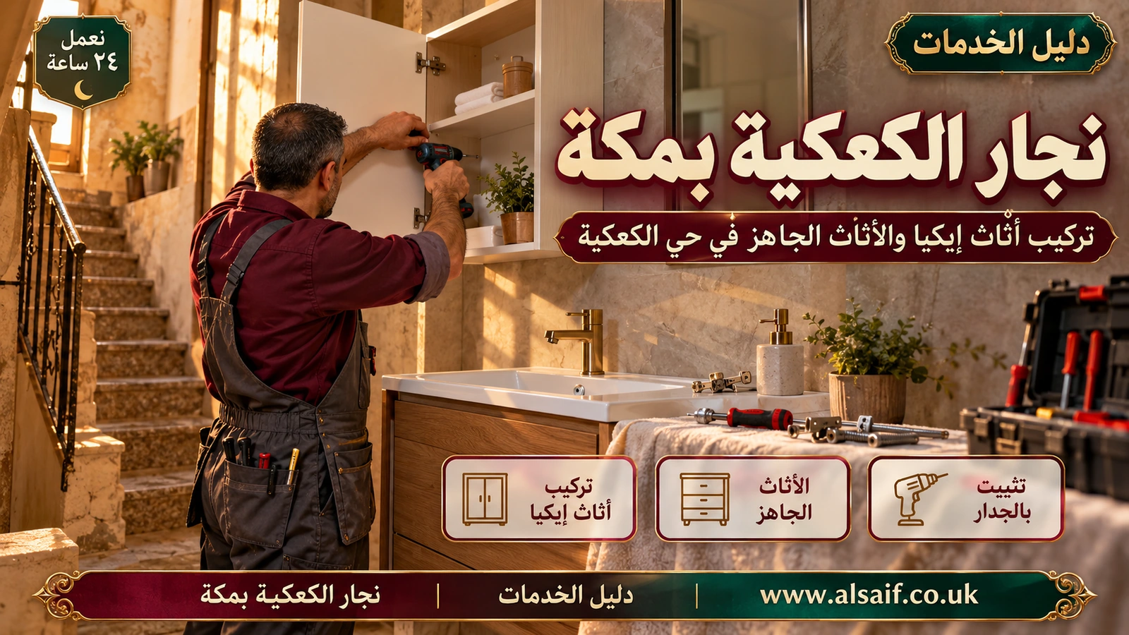 تركيب أثاث إيكيا والأثاث الجاهز في حي الكعكية