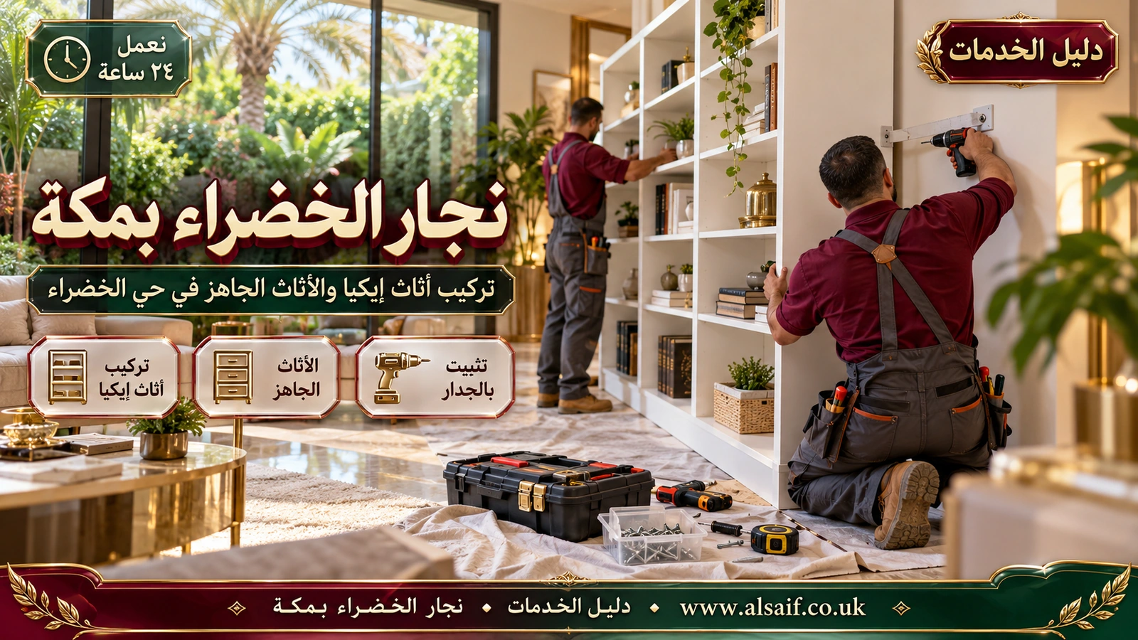 تركيب أثاث إيكيا والأثاث الجاهز في حي الخضراء