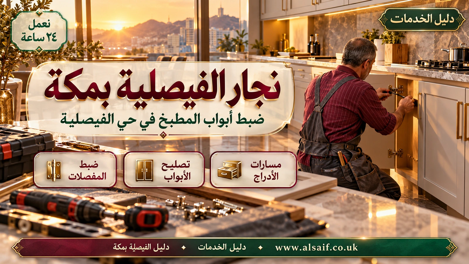 ضبط أبواب المطبخ في حي الفيصلية