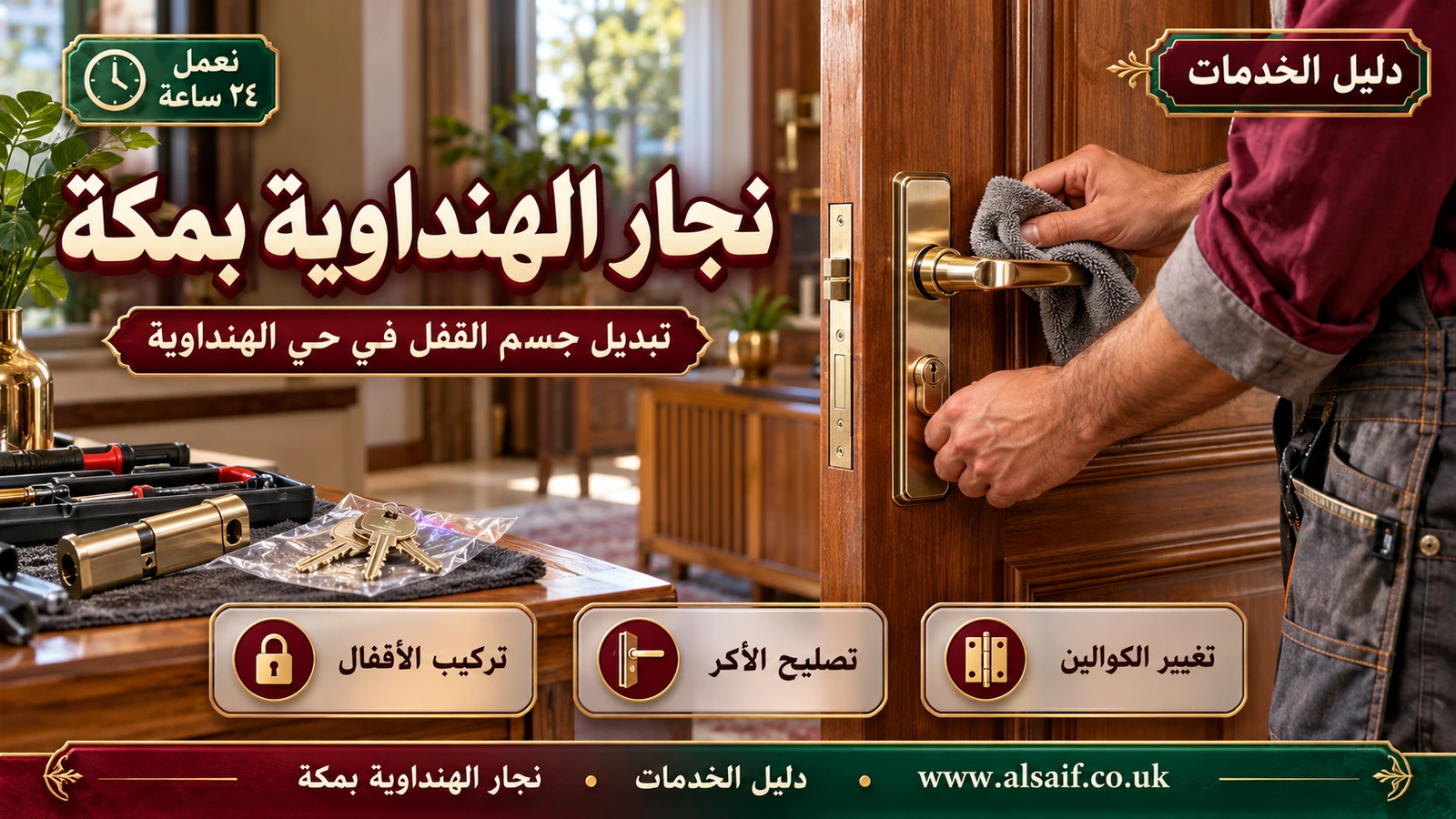 تبديل جسم القفل في حي الهنداوية