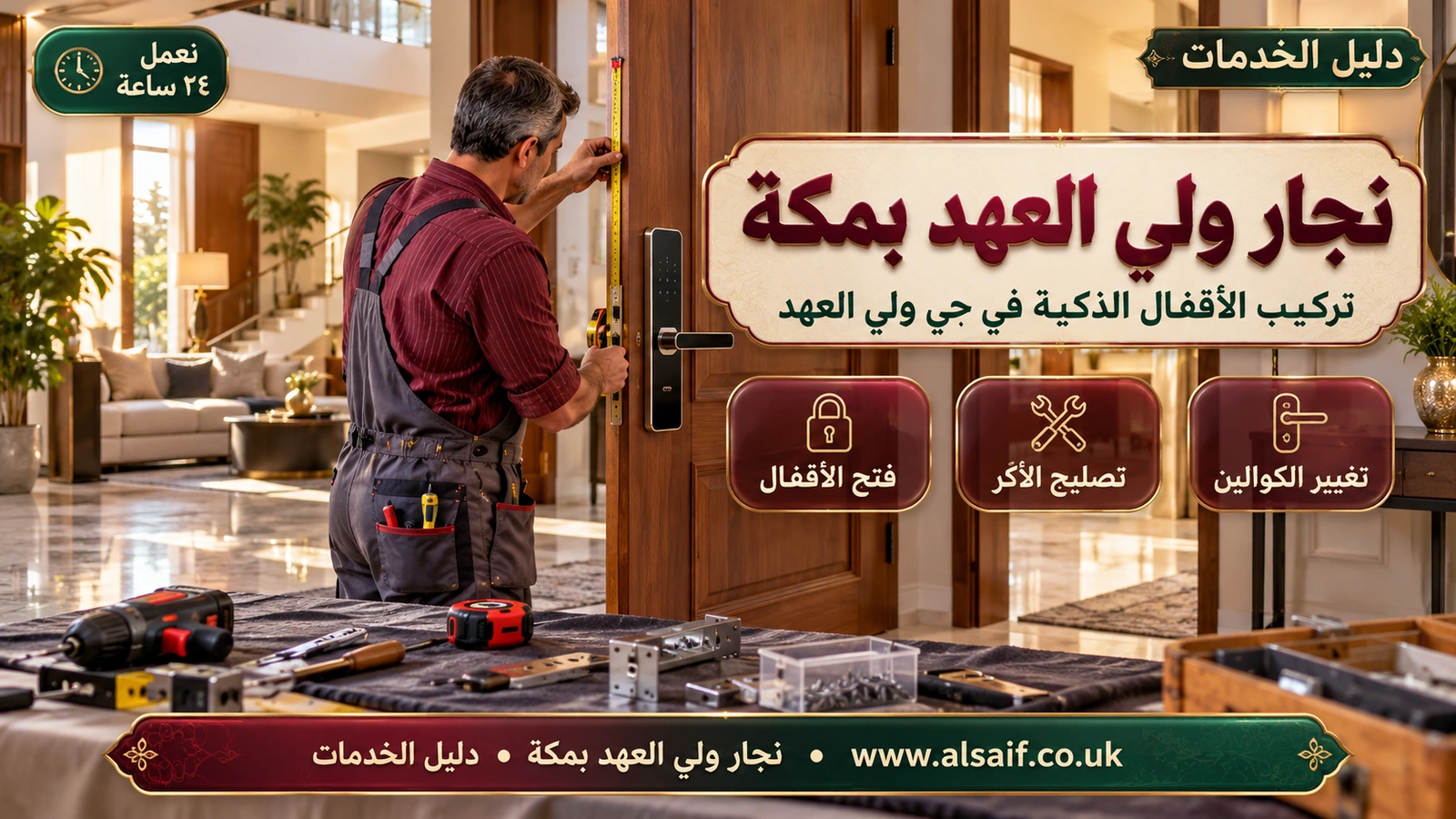 تركيب الأقفال الذكية في حي ولي العهد